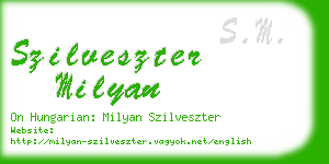 szilveszter milyan business card